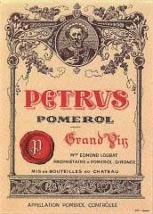 vin étiquette de petrus