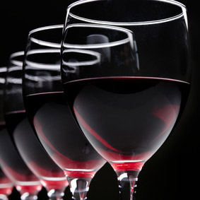 verres de vins rouge