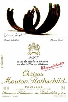 etiquette mouton rothschild 2007