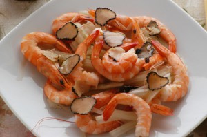 Langoustines aux truffes noires iDealwine recette accord vin