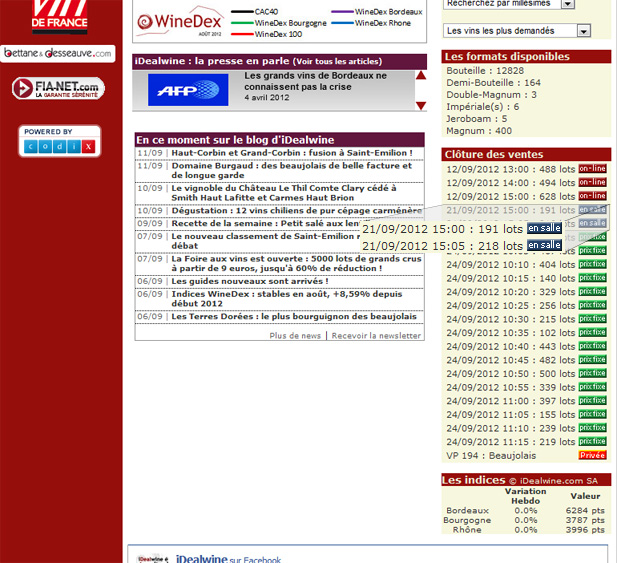 Zoom catalogues Vente en Salle - Homepage