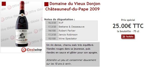 Domaine du Vieux Donjon Châteauneuf-du-Pape 2009
