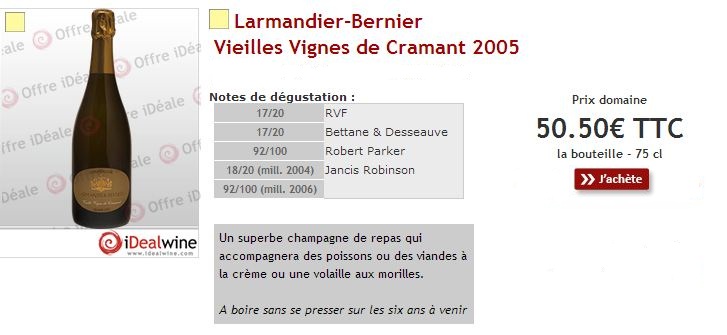 Larmandier-Bernier Vieilles Vignes de Cramant 2005