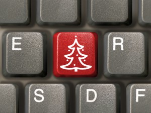 Key with christmas tree offrir un vin