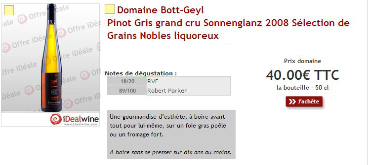 Bott-Geyl Pinot Gris Sonnenglanz