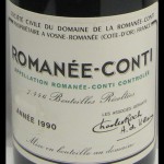 Une bouteille de Romanée Conti 1990 vendue 12620€ en vente on-line sur iDealwine