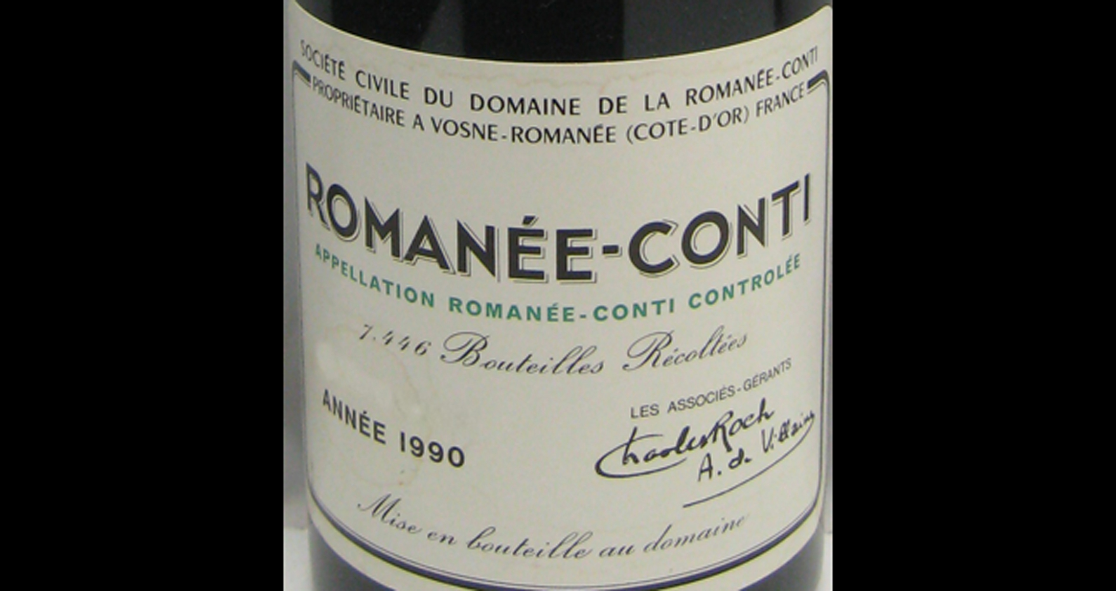 Lire la suite à propos de l’article Une bouteille de Romanée Conti 1990 vendue 12620€ en vente on-line sur iDealwine