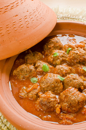 Moroccan kefta in tomato sauce tajine