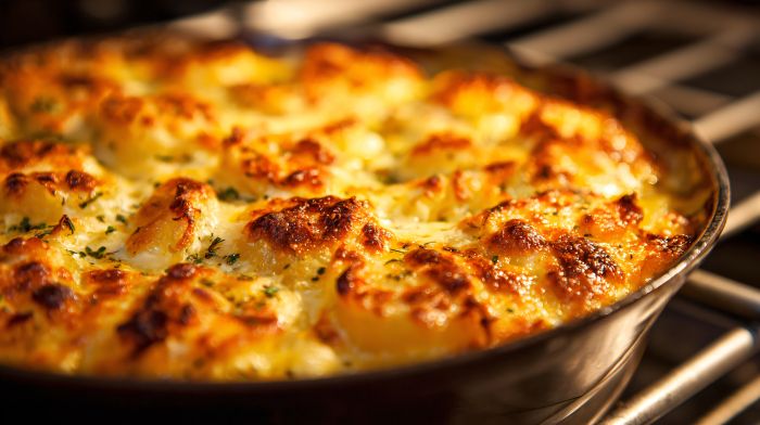 Gratin d'andouillette à la lyonnaise