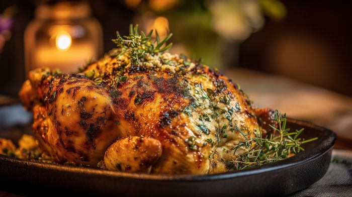 poulet farci au foie gras