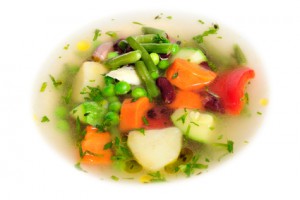 Vegetable soup isolated