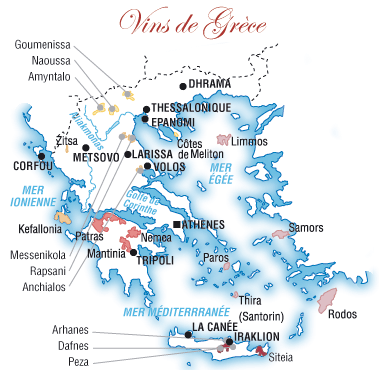 vins grecs en croissance iDealwine carte de Grèce