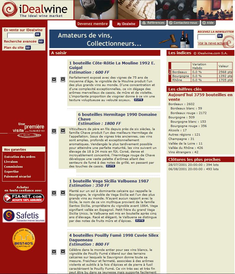 ancienne home page