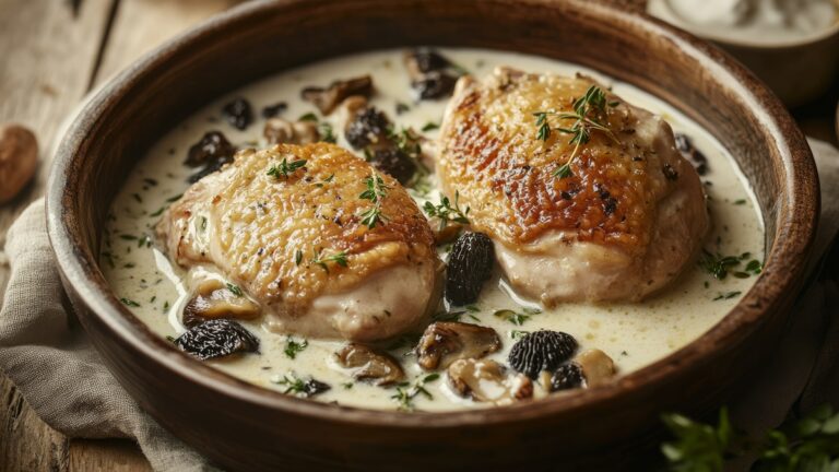 Lire la suite à propos de l’article Recette – Poulet au vin du Jura