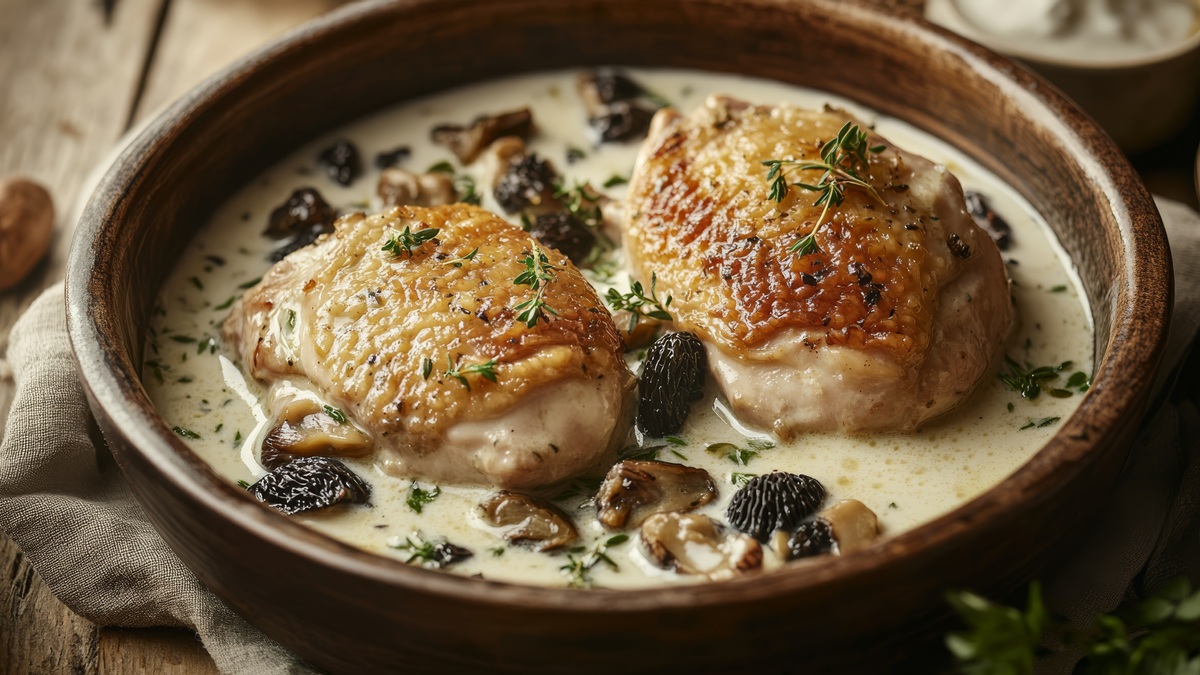 Lire la suite à propos de l’article Recette – Poulet au vin du Jura