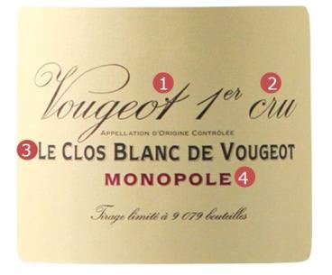 Le Clos Blanc de Vougeot - Lire une étiquette iDealwine