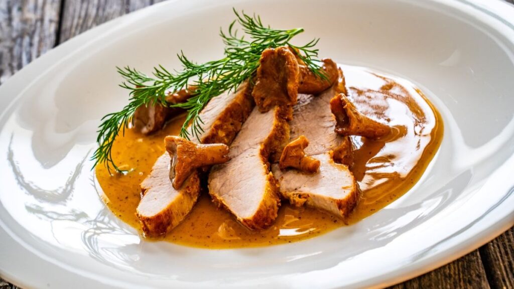 roti de veau aux girolles