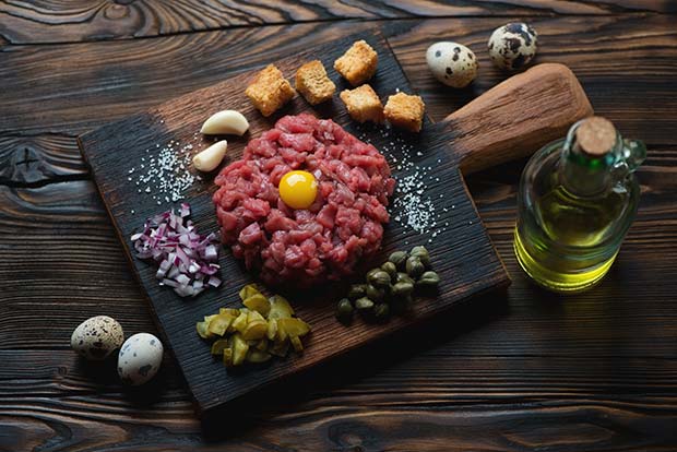 tartare de bœuf vin