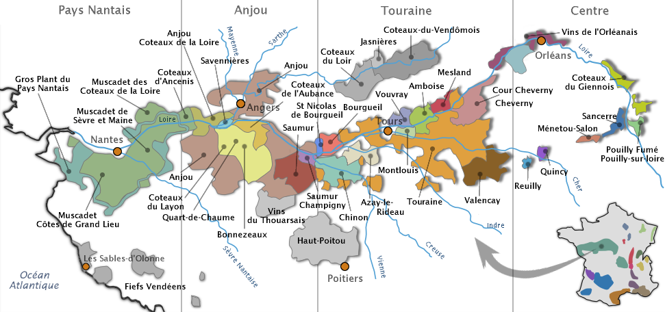 carte vallée de la loire