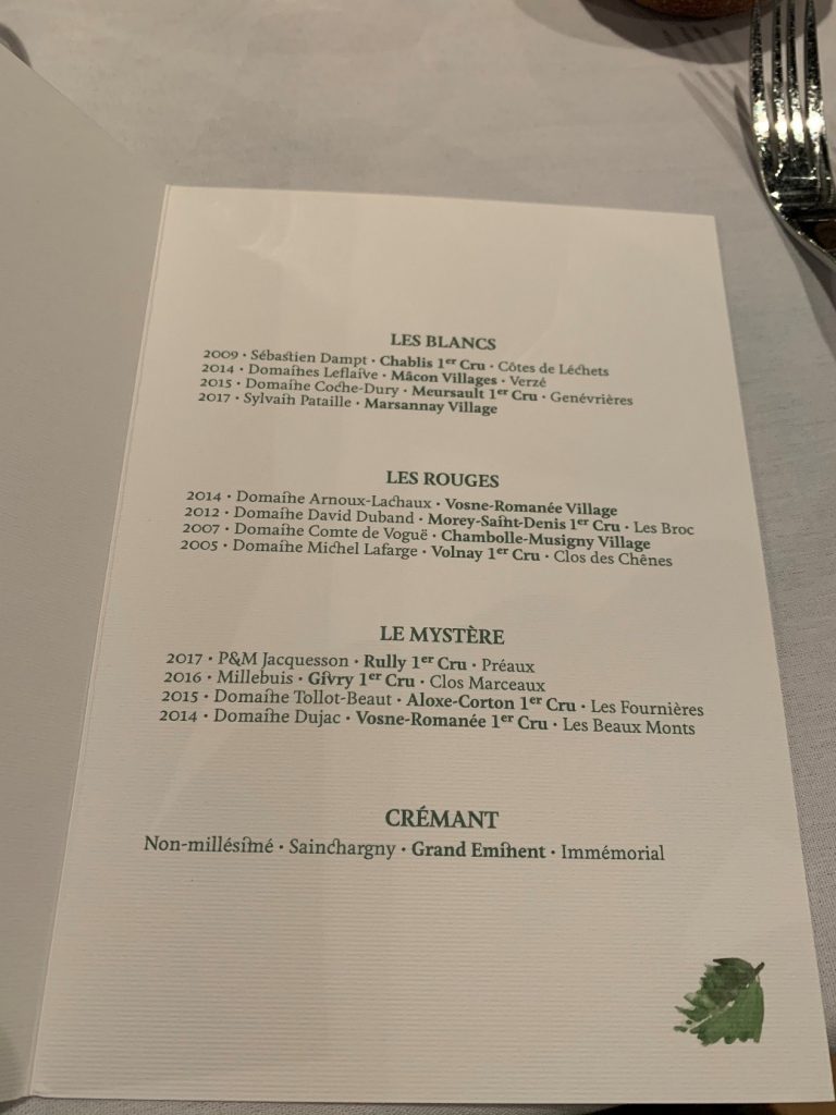 Trophée des climats vins dégustés