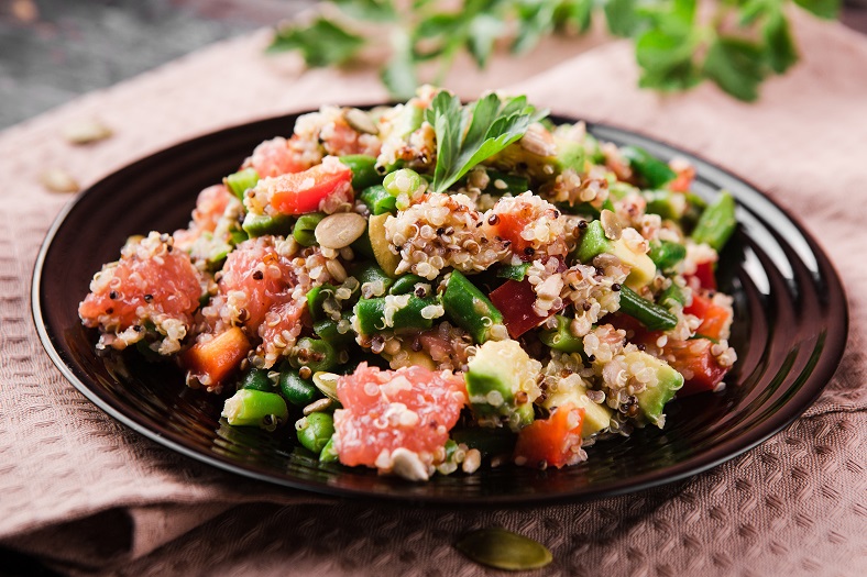 quinotto aux courgettes et au saumon vin