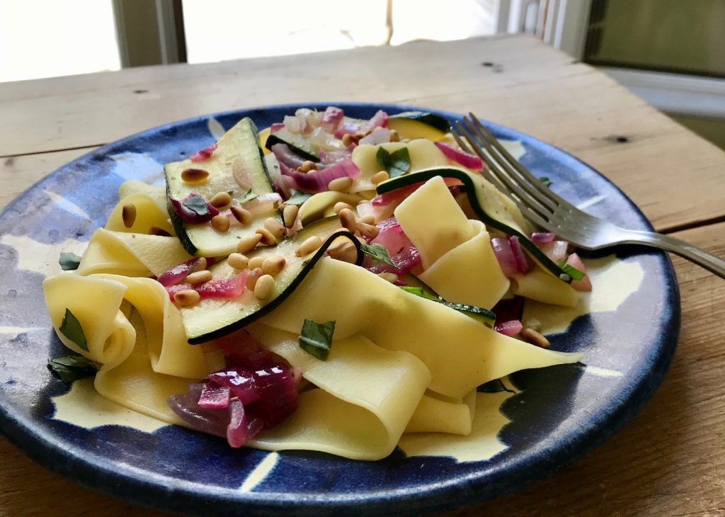 Pappardelle et rubans de courgette au citron accord vin iDealwine