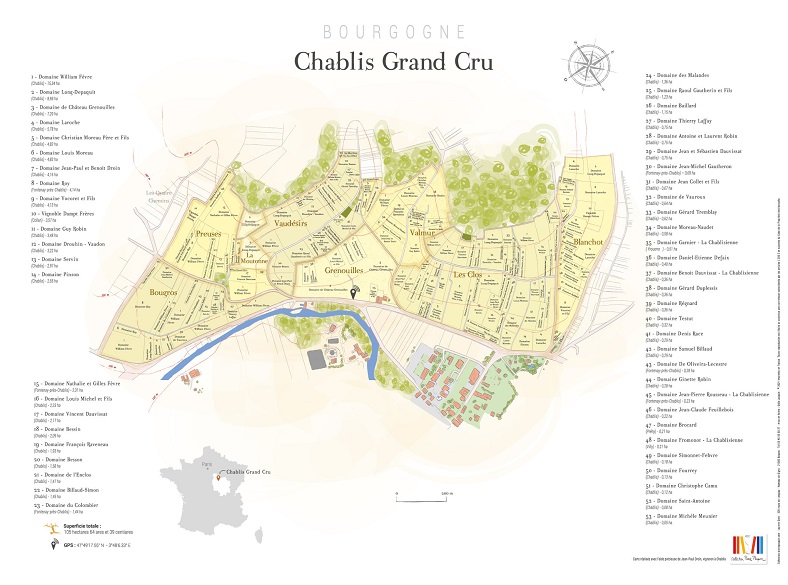 Les cartes parcellaires des climats de Bourgogne iDealwine Chablis