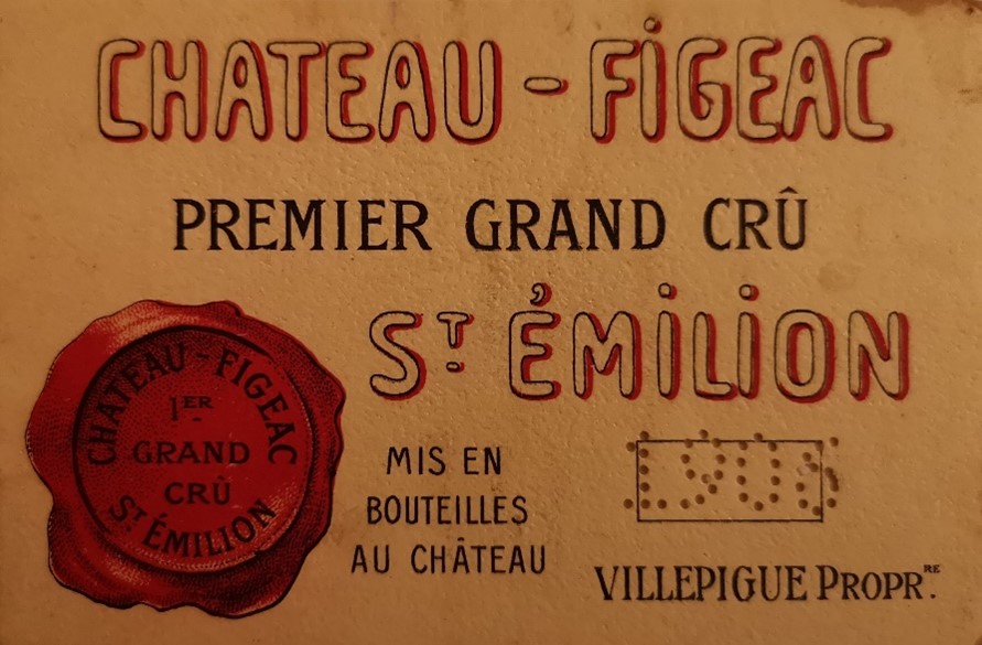 Etiquette de Château Figeac