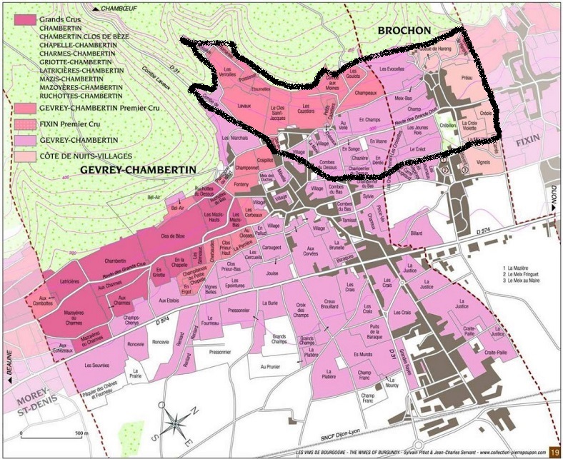 Carte de Gevrey-Chambertin