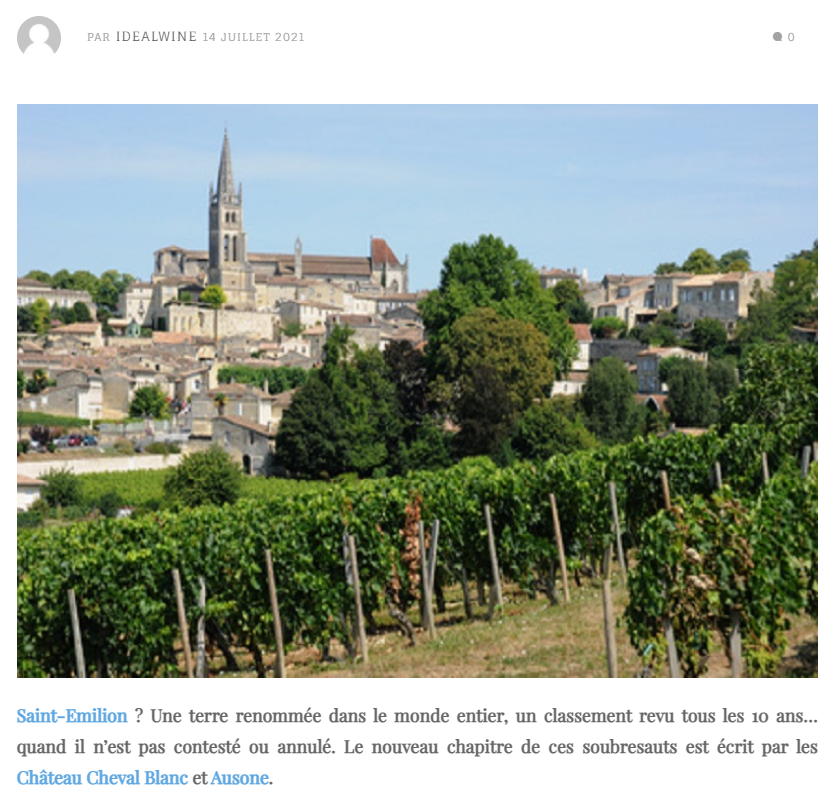 Palmarès : vos articles préférés en 2021 dans le Blog iDealwine Saint-Emilion