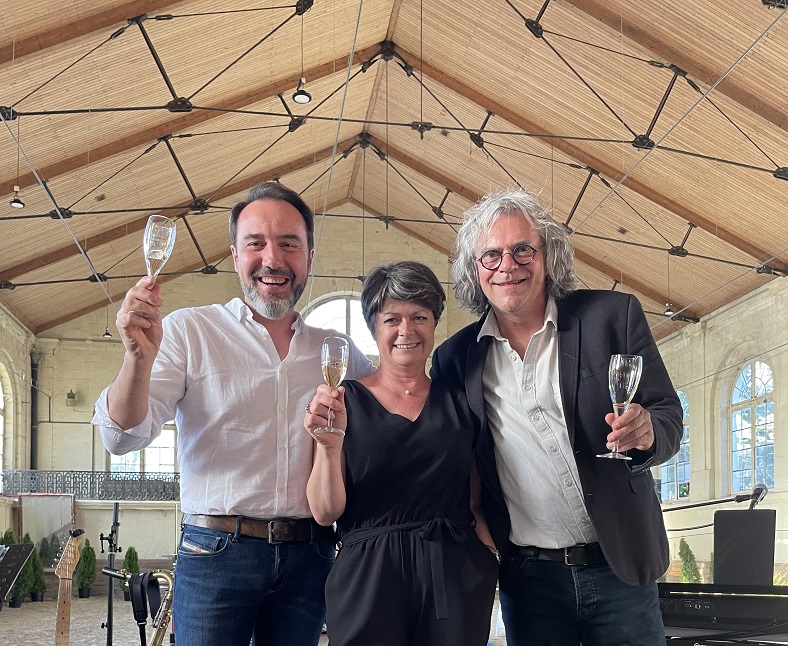 Ivan Massonnat, Céline Sanzay et Xavier Amirault, co-Présidents de la Paulée d'Anjou, lors de l'édition 2022