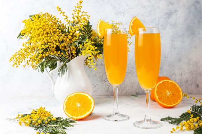 cocktail champagne orange mimosa