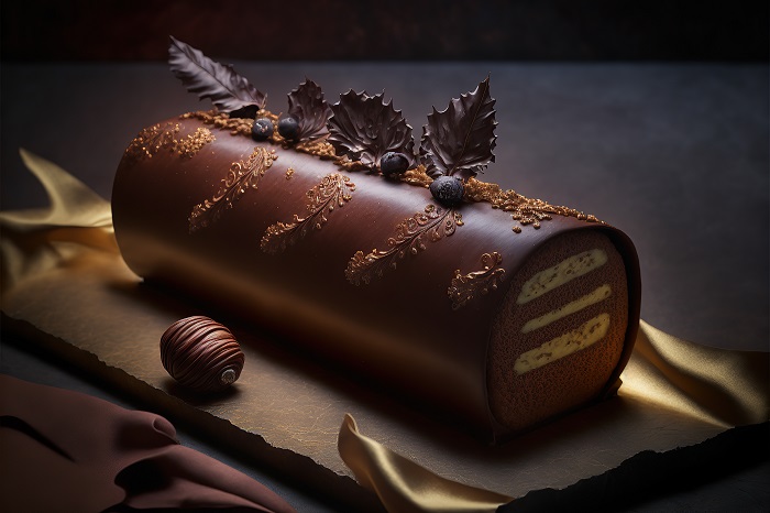 Bûche de Noël vin