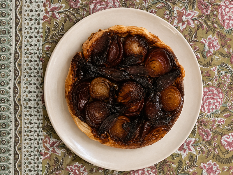Tarte tatin d'oignon de Roscoff