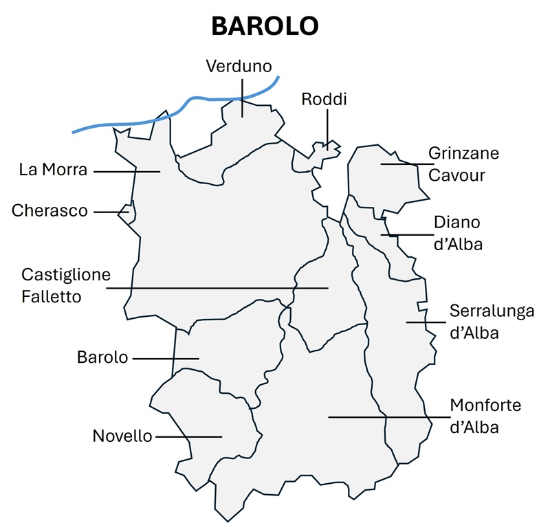 Barolo vignes appellation carte