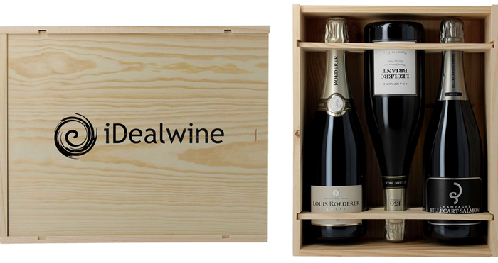 Caisse bois iDealwine champagne sélection