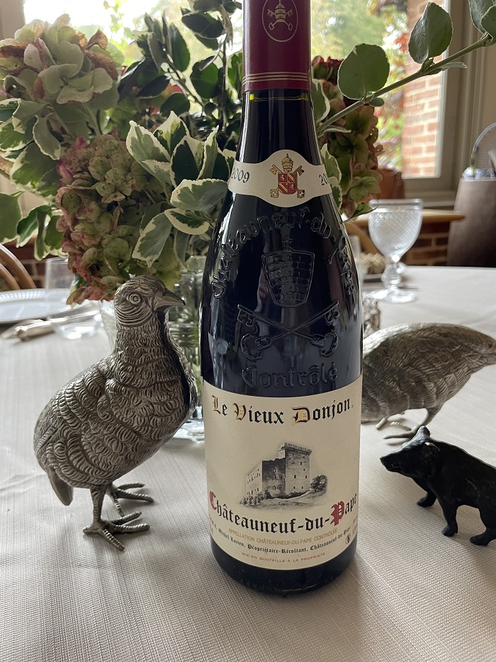 chateauneuf du pape angélique de lencquesaing accord mets et vins automne filet de chevreuil gibier