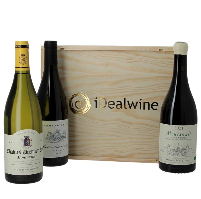 coffret bois idealwine bourgogne blanc