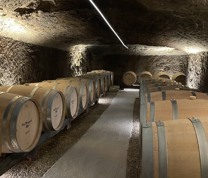 Les caves du Clos Rougeard, à Chacé