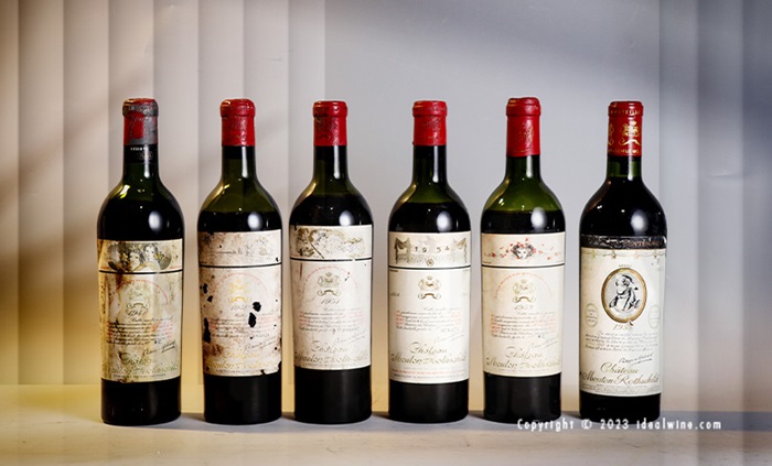 étiquettes du Château Mouton Rothschild