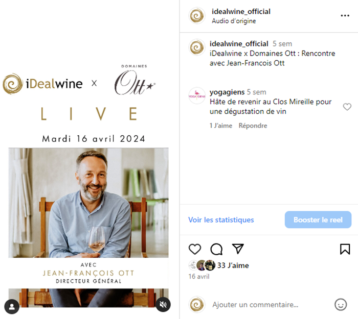 Domaine Ott en live sur Instagram avec iDealwine Domaine Ott en live sur Instagram avec iDealwine