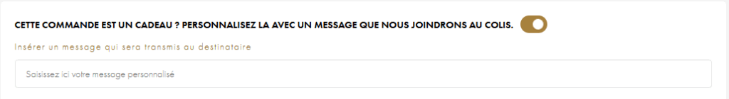 message personnalisable