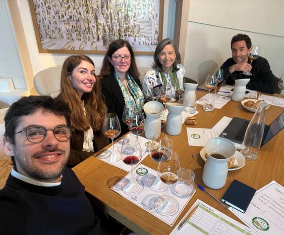 Jury de l'Agro Tasting Challenge 2026 : Adrien Moreau, Caroline Fiot (Ruinart), Emilie (Agro Paris Tech), Angélique de Lencquesaing (iDealwine), Jean-Philippe Blot (La Taille aux Loups)