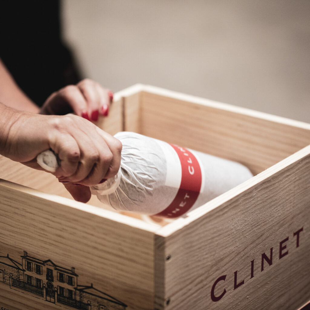 Caisse bois chateau clinet