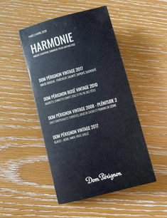 Menu Dom Pérignon